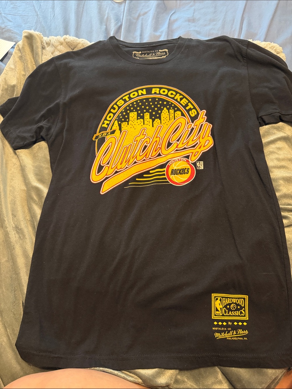 Mitchell & Ness Black Houston Rockets 'Clutch City' Graphic Tee